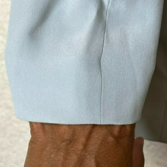 NWT Rena Rowan Vintage  Womens Suit Jacket Sky Blue Button Down Front Size 10 - Picture 5 of 9